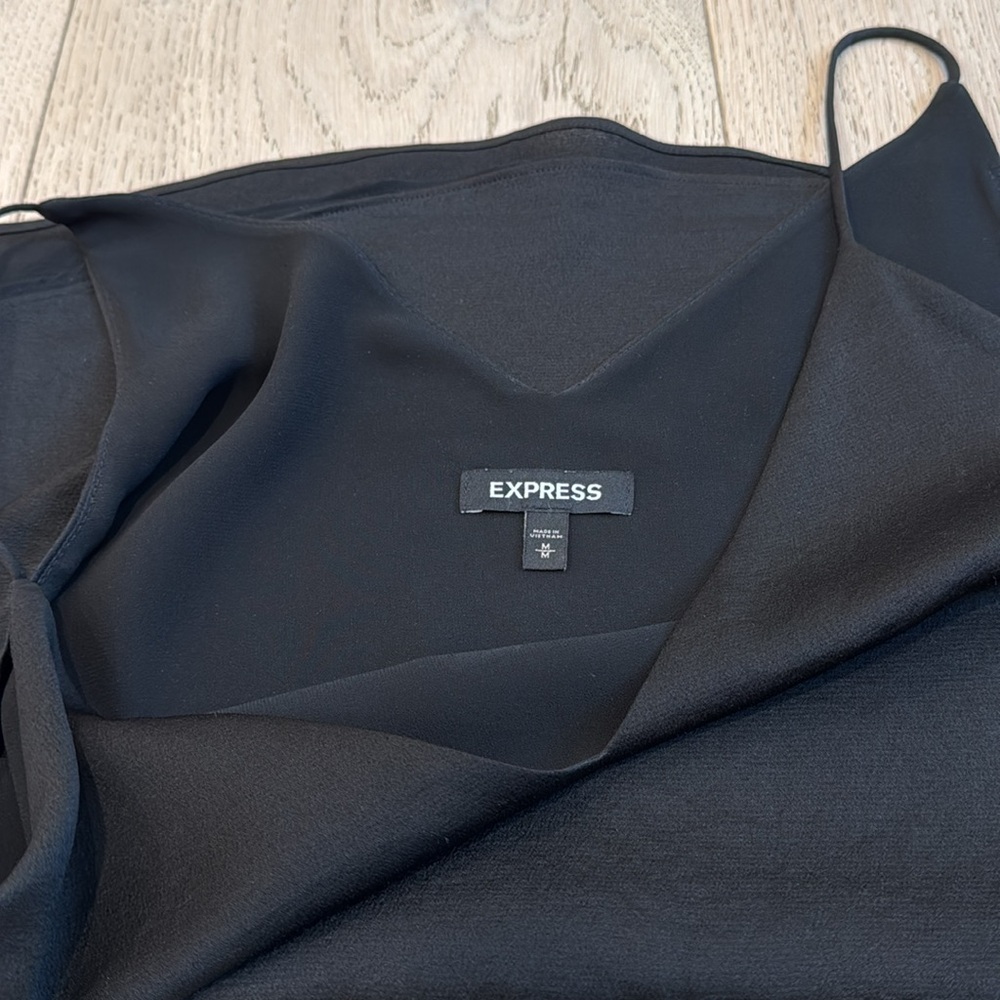 Express Double-V Tank Top w/ Double Layer in Black Size Medium - Picture 5 of 8